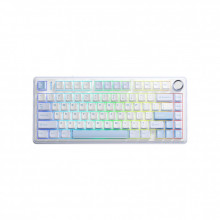 Клавиатура Aula F75 Gasket Greywood V3 switch Hot-Swap PBT Wireless/Bluetooth/USB Blue (6948391208633) (248534)