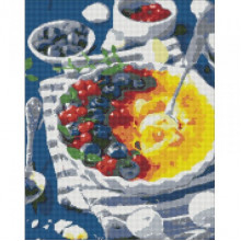 Алмазная мозаика "Черничное крем-брюле" © alonka_good Идейка AMO7142 40х50 см