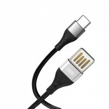 Дата кабель USB 2.0 AM to USB-C 1.0m 2.1A double-side grey XO (NB188-TC-1-GR) (323634)