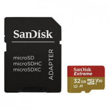 Карта памяти SanDisk 32GB microSDHC V30 A1 UHS-I U3 4K Extreme (SDSQXAF-032G-GN6MA) (170734)