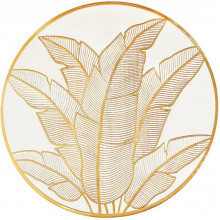 Набір 4 сервірувальних килимка Margrese Doily Floral Ø38см, плейсмат (подтарельник), білий із золотом (232834)