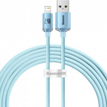 Дата кабель USB 2.0 AM to Lightning 2.0m 2.4A sky blue Baseus (CAJY001203) (323934)
