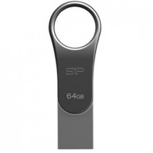 USB флеш накопитель Silicon Power 64GB Mobile C80 Silver USB 3.2 (SP064GBUC3C80V1S) (157044)