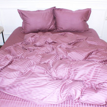 Пододеяльник MirSon Satin Stripe 30-0008 Smoky Pink 220х240 см (2200005250464) (330254)