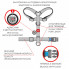 Шлей для собак WAUDOG Nylon с QR паспортом анатомическая H-образная "Флаг" М (5150-0229) (309554)