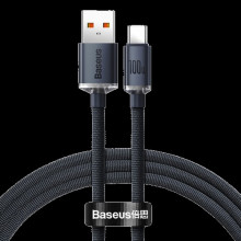 Кабель Baseus Crystal Shine USB 2.0 to Type-C 100W 1.2M Черный (CAJY000401) (252654)