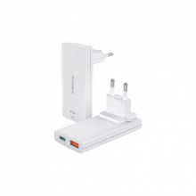 Зарядное устройство Choetech 2xUSB 65W GaN (USB-C+USB-A) Ultra thin (PD6011-EU-WH) (321654) Зарядное устройство Choetech 2xUSB 65W GaN (USB-C+USB-A) Ultra thin (PD6011-EU-WH) (321654)