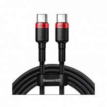 Дата кабель USB-C to USB-C 2.0m PD2.0 100W (20V/5A) red+black Baseus (CATKLF-AL91) (323854)