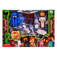Игровой набор фигурок с аксессуарами Майнкрафт 48111-6 пластик
