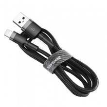 Кабель Baseus Cafule USB 2.0 to Lightning 1.5A 2M Черный/Серый (CALKLF-CG1) (252564)