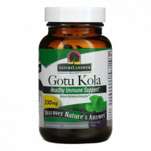 Травы Nature's Answer Готу кола, 330 мг, Gotu Kola, Healthy Immune Support, 60 вегетарианских к (NTA-16393) (308764)