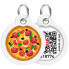 Адресник для животных WAUDOG Smart ID с QR паспортом "Пицца", круг 30 мм (230-4038) (310864)