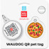 Адресник для животных WAUDOG Smart ID с QR паспортом "Пицца", круг 30 мм (230-4038) (310864)