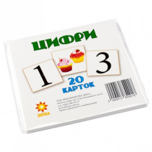 Обучающие карточки мини Цифры 67147 110х110 мм