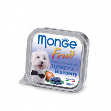 Консервы для собак Monge DOG FRUIT индейка с черникой 100 г (8009470013208) (255674)