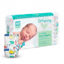 Подгузники Offspring Willy the Whale размер NB до 4 кг 56 шт (DP-OI-FAT-NB56P-WTW) (315874)