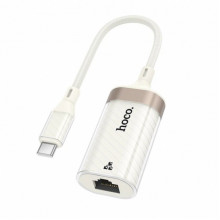 Адаптер переходник HOCO UA41B Crystal, Type-C to Ethernet RJ45 (100 Mbps) (342874)