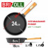 Сковорода Brizoll Optima чавунна з ручкою та скляною кришкою 240х40 мм (O2440-P-C) (288974)