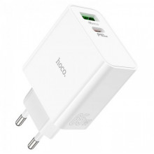 Сетевое зарядное устройство адаптер HOCO C113A Awesome 1USB/1Type-C, 65W, поддержка быстрой зарядки PD/QC/FCP/AFC (342974)