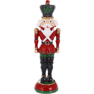 Статуетка декоративна "Солдатик на варті" 25см, червоний із зеленим (189784)