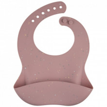 Нагрудничек Canpol babies DOTS силиконовый с карманом, розовый (51/029_pin) (273784)