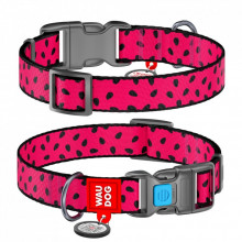 Ошейник для животных WAUDOG Nylon "Арбуз" пластиковый фастекс XXL (284-0049) (309984)