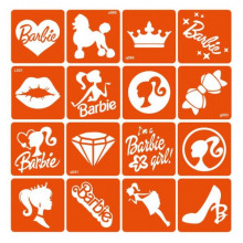 Набор трафаретов для био-тату "Barbie" barbie-simple-16