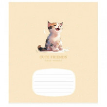 Тетрадь ученическая "Cute friends" 012-3292K-3 в клетку, 12 листов
