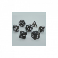 Набор кубиков для настольных игр Games 7 Days Glitter 7 Dice Set - Black (g7dglit10) (269294)