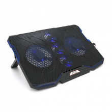 Подставка для ноутбука IceCoorel 10-15.6", 2*140mm + 3*70mm 1400 RPM, 2*USB, 410x290x26mm, Blue (A2) (315594)