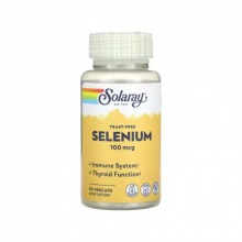 Минералы Solaray Селен бездрожжевой, 100 мкг, Yeast-Free Selenium, 90 вегетариански (SOR-04676) (309794)