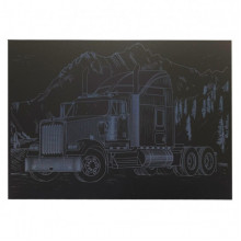 Гравюра А4 "Грузовик-1" ГрА4-7с эконом вариант в пакете 29,7х21 см