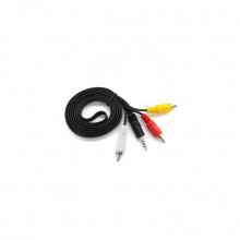Кабель мультимедийный 3.5mm M to 3xRCA M 1.5m black Voltronic (YT-3.5(M)/3хRCA(M)-1.5Cu) (259205)