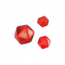 Набор кубиков для настольных игр Q-Workshop RuneQuest Red gold Expansion Dice (3 шт.) (SRQE53) (269205)