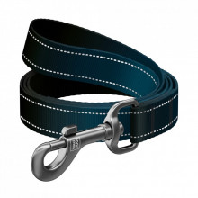 Поводок для собак WAUDOG Nylon Mono светоотражающий M 20 мм, 200 см, черный (46371) (312905)
