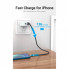 Дата кабель USB 2.0 AM to Lightning 2.0m 2.4A Aluminum Alloy Purple Vention (LABVH) (322325)