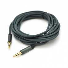 Кабель мультимедийный 3.5mm M to 3.5mm M 3.0m black VEGGIEG (YT-AUXGJ(M)/(M)-AB-3) (257425)