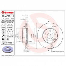 Тормозной диск Brembo 09.A736.11 (298425)