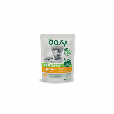 Влажный корм для кошек OASY Adult Sterilized с курицей 85 г (8053017343785) (199525)