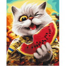 Картина по номерам "Котик в Херсоне" © Марианна Пащук BS53410  Brushme 40х50 см