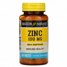 Минералы Mason Natural Цинк 100 мг, Zinc, 100 таблеток (MAV07751) (304825)