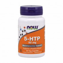 Аминокислота Now Foods 5-HTP (Гидрокситриптофан), 50 мг, 30 вегетарианских капсул (NOW-00097) (304925)