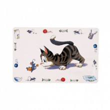 Коврик под миски Trixie Comic Cat 44x28 см (4011905245447) (305925)