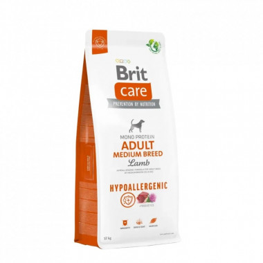 Сухой корм для собак Brit Care Dog Hypoallergenic Adult Medium Breed гипоаллергенный с ягненком 12 кг (8595602559015) (323235)