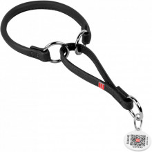 Ошейник для животных WAUDOG Soft с QR паспортом, круглый, Ш 8 мм Д 32-40 см черный (75291) (310535)