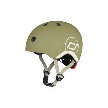 Шлем Scoot&Ride оливковий з ліхтариком 45-51см (SR-181206-OLIVE) (274635)