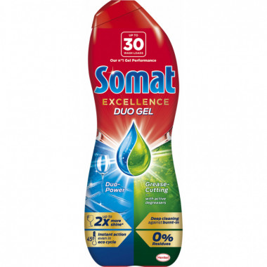 Гель для мытья посуды в посудомойке Somat Excellence Duo Gel Антижир 540 мл (9000101344684/9000101344721) (247935)