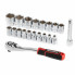 Набор головок 1/2" 8-32 мм, удлинитель, 72 зубца, 20 ед., Cr-V STORM INTERTOOL ET-8016 (176045)