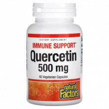 Витаминно-минеральный комплекс Natural Factors Кверцетин, 500 мг, Quercetin, 60 вегетарианских капсул (NFS01390) (309345)