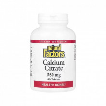 Минералы Natural Factors Кальций цитрат, 350 мг, Calcium Citrate, 90 таблеток (NFS-01611) (309645)